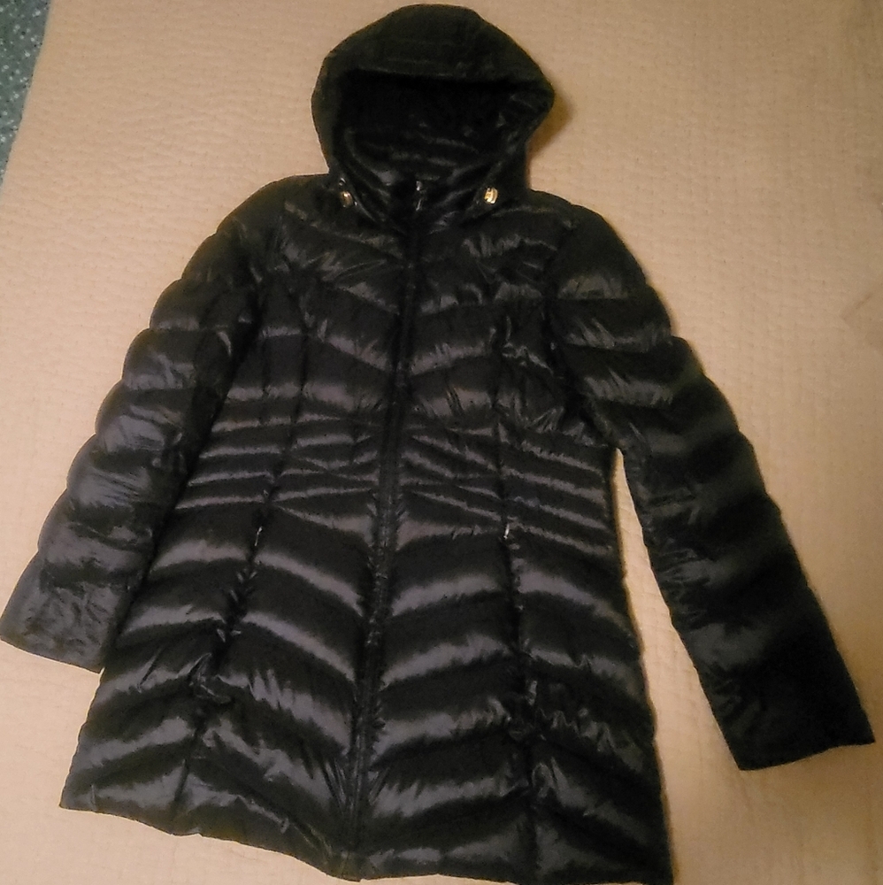Ellen Tracy 90% Duckdown Black Beauty Elegant Delicate Womens Size Large
